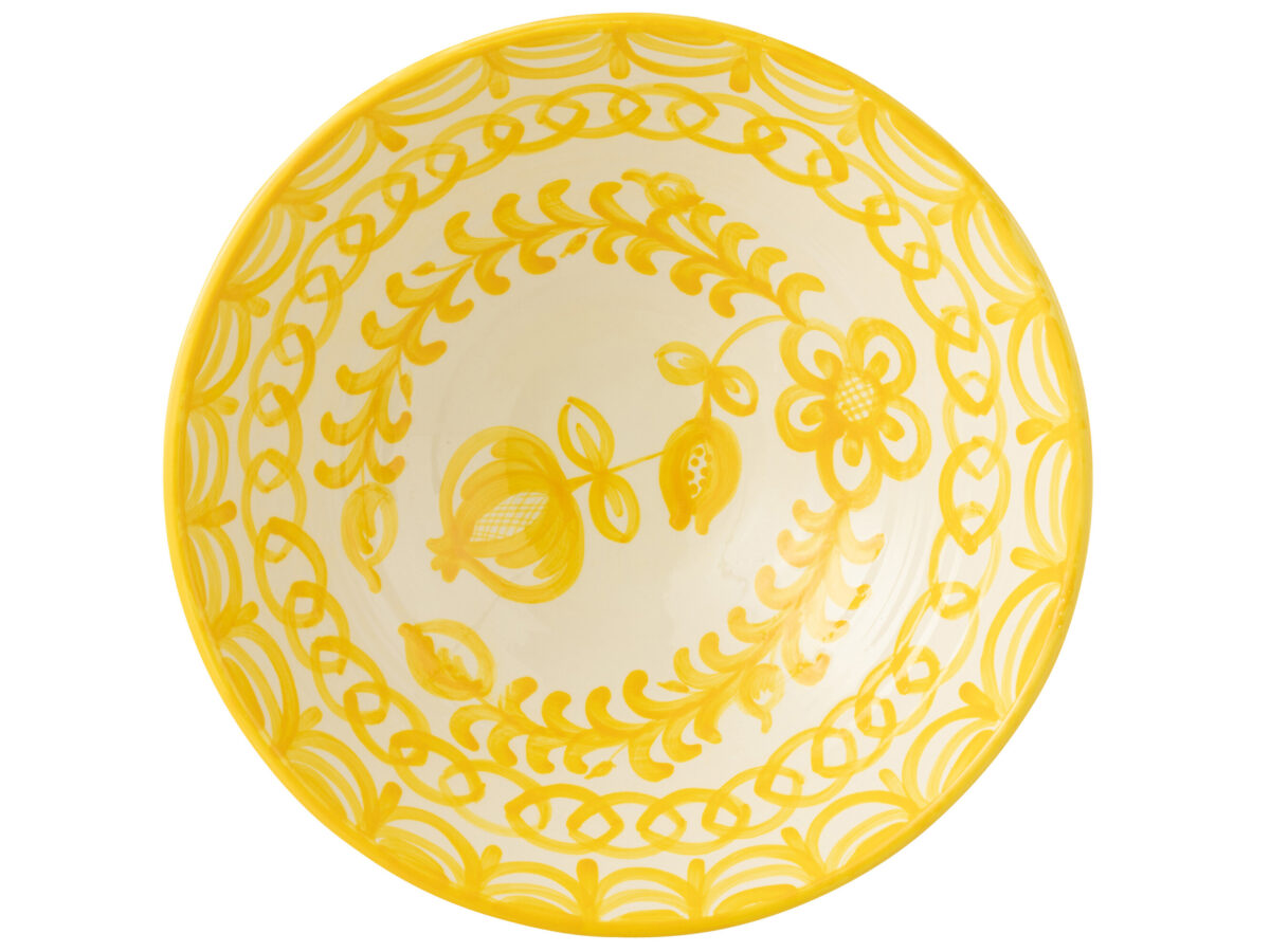 Lebrillo kom Granada keramiek wit/geel