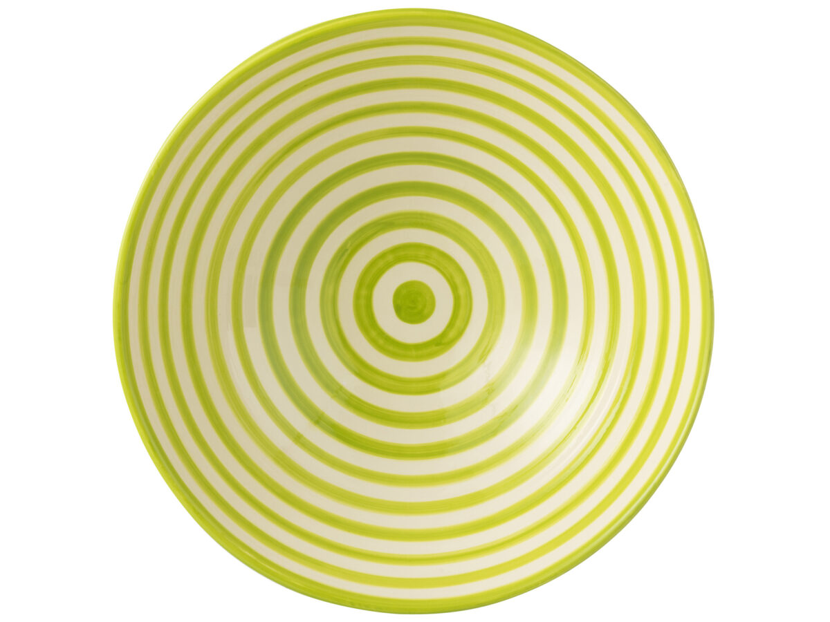 Lebrillo kom Granada Strepen Keramiek Wit/Groen