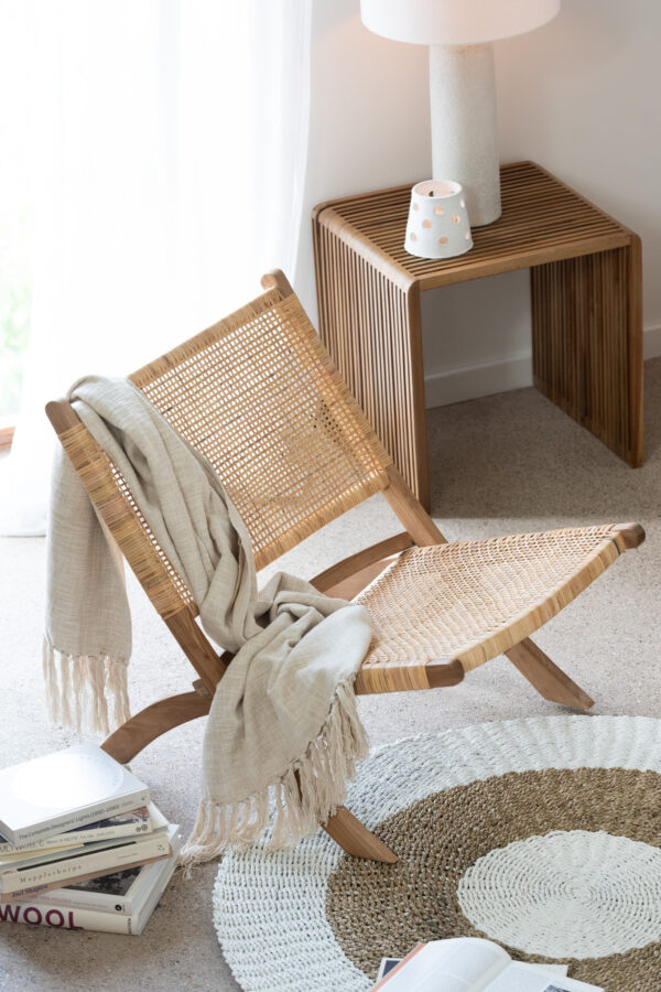 Loungestoel Faye Teakhout