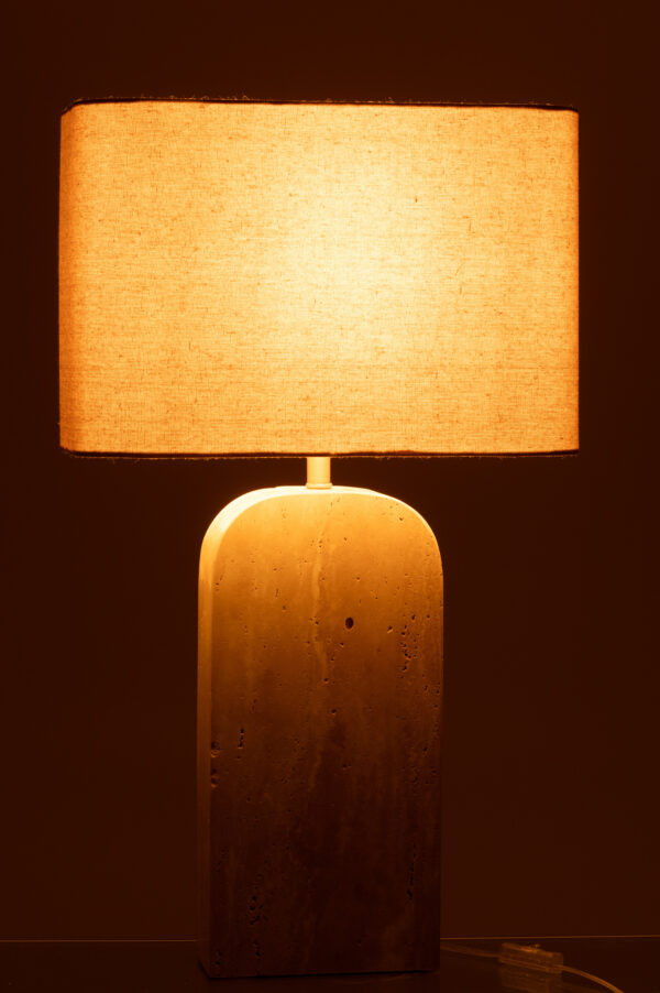 Tafellamp Travertin Beige J-line
