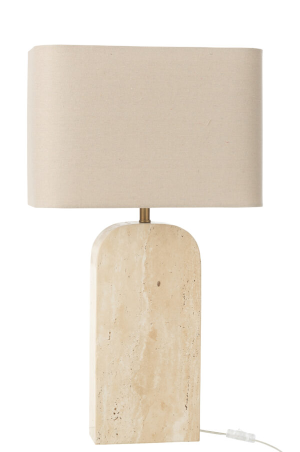 Tafellamp Travertin Beige J-line