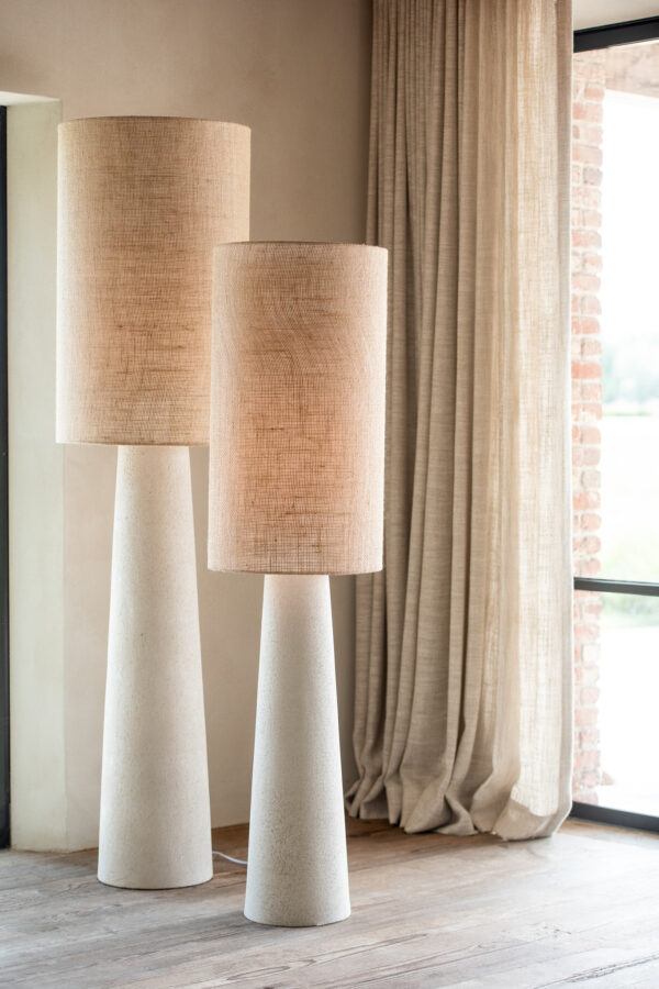 Vloerlamp Ava Fiberglas/Jute Naturel Small