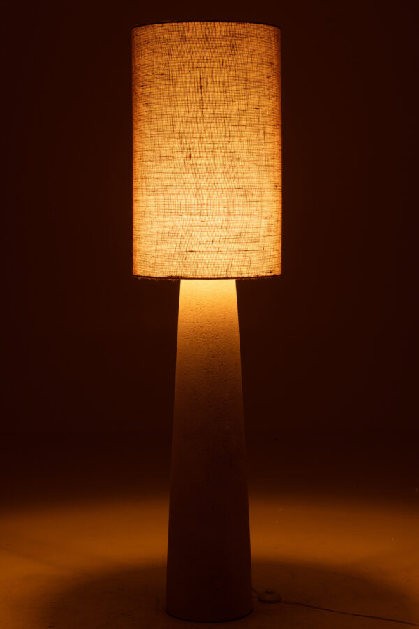 Vloerlamp Ava Fiberglas/Jute Naturel Groot