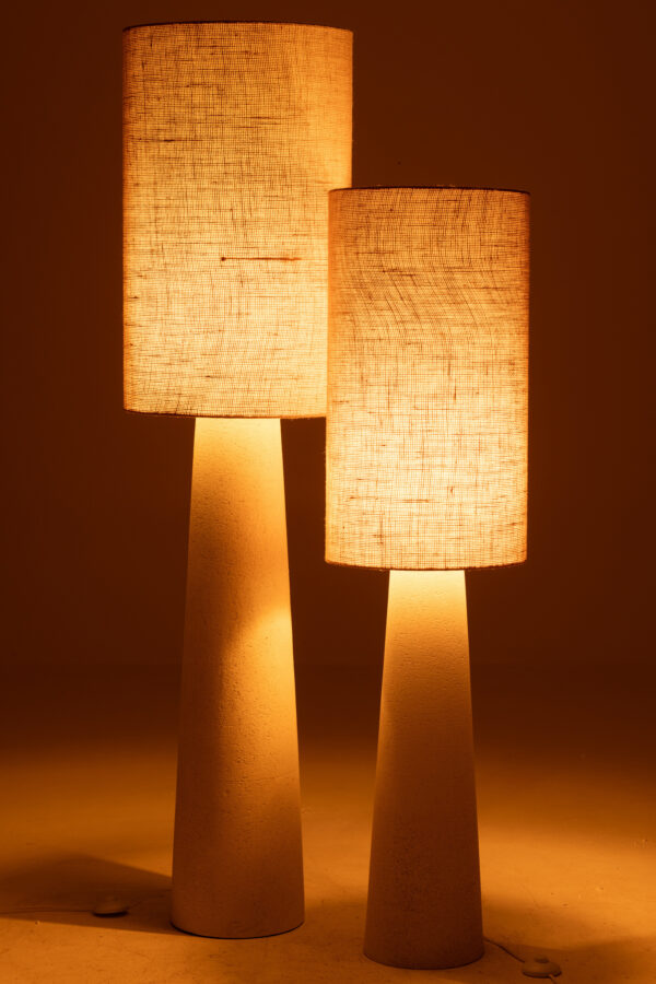 Vloerlamp Ava Fiberglas/Jute Naturel Groot
