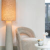Vloerlamp Ava Fiberglas/Jute Naturel Groot