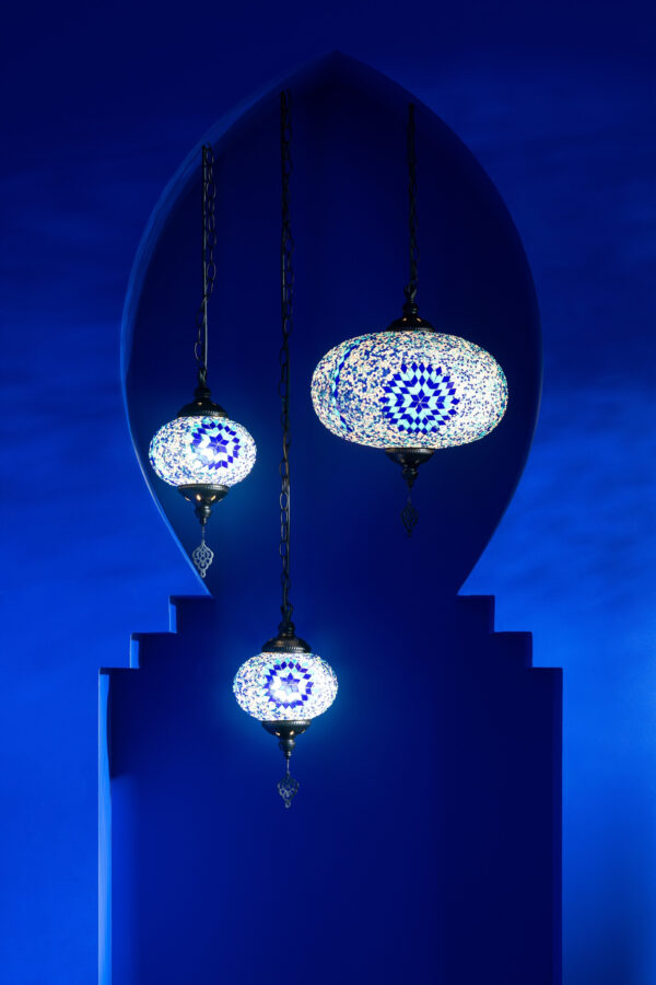 Hanglamp Mozaïek Blauw Large