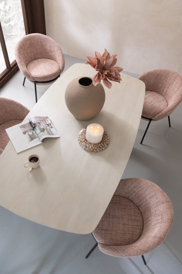 Eettafel Celeste acaciahout Wit | J-line