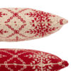 Set van 2 kussens met sneeuwvlokken, rood/wit
