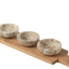 Beige Marmeren Schaaltjes Op Dienblad