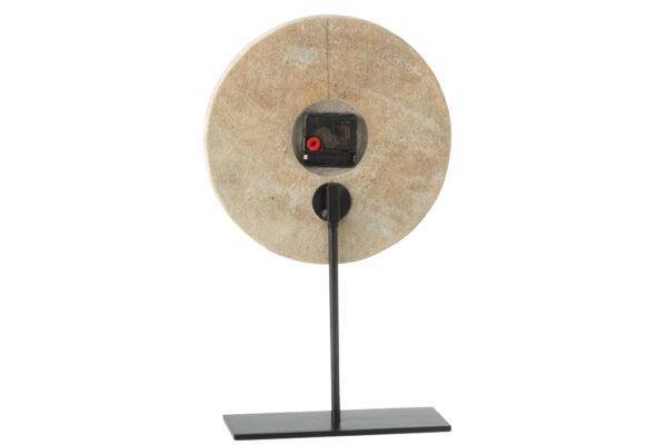 Tafelklok Marmer Beige/Zwart J-line