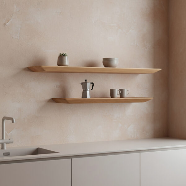 Craftsman wandplank teakhout Beige - 60 cm