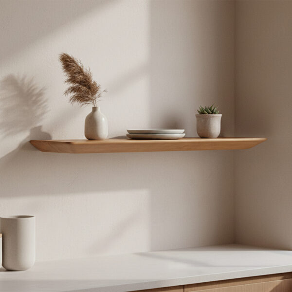 Craftsman wandplank teakhout Beige - 60 cm