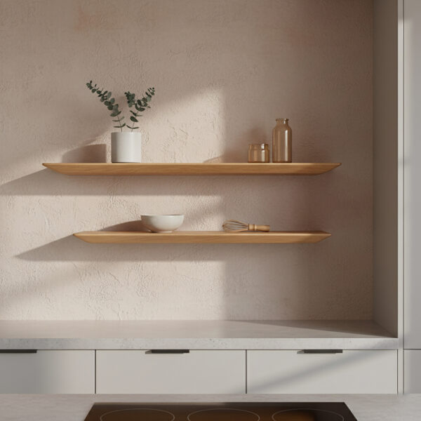 Craftsman wandplank teakhout Beige - 60 cm