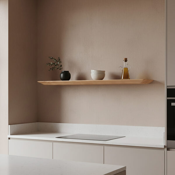 Craftsman Wandplank Teakhout Beige -  90 cm