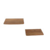 Craftsman Wandplanken Teakhout Beige -  Set van 2 (25 cm)
