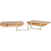 Craftsman Wandplanken Teakhout Beige -  Set van 2 (25 cm)