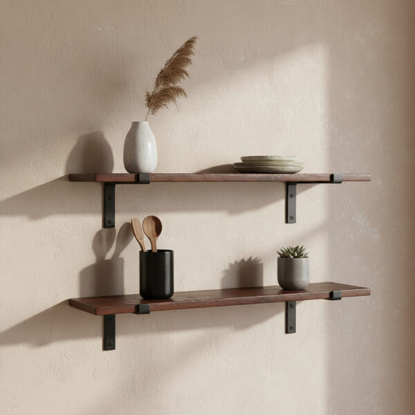 Factory wandplank bruin - FSC-gerecycled hout - 80 cm