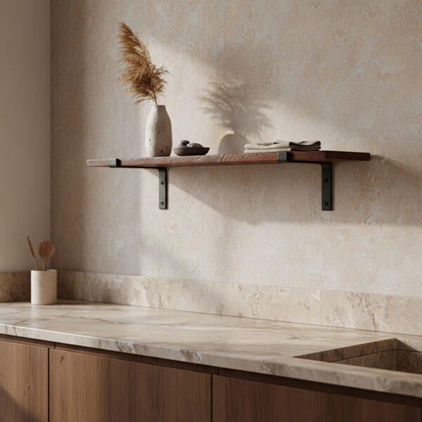 Factory wandplank bruin - FSC-gerecycled hout - 80 cm