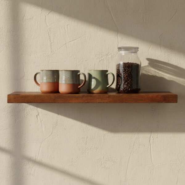 Zwevende wandplank Factory - FSC-gerecycled hout