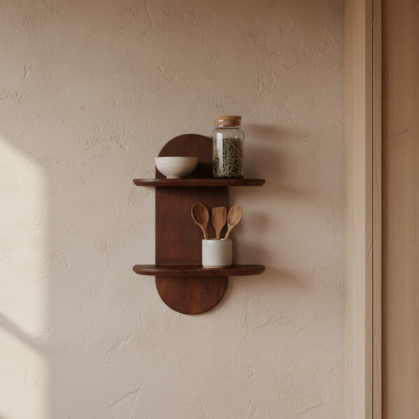 Bullnose Dubbele Wandplank mangohout afgeronde rand