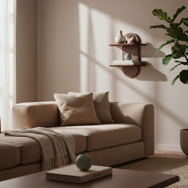 Bullnose Dubbele Wandplank mangohout afgeronde rand