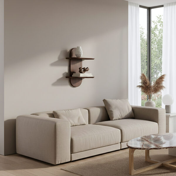 Bullnose Dubbele Wandplank mangohout afgeronde rand