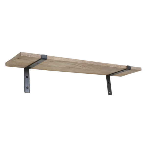 Mangohouten Wandplank Beige - 80 cm