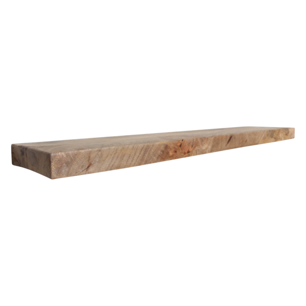 Zwevende wandplank mangohout Beige - 80 cm