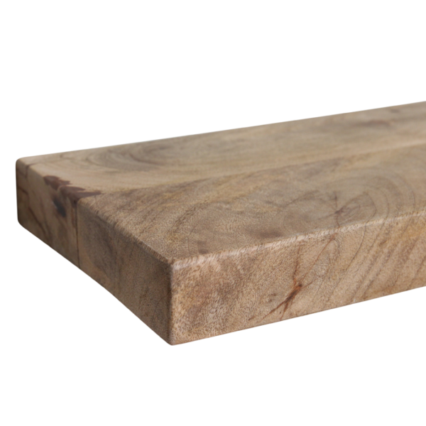 Zwevende wandplank mangohout Beige - 80 cm