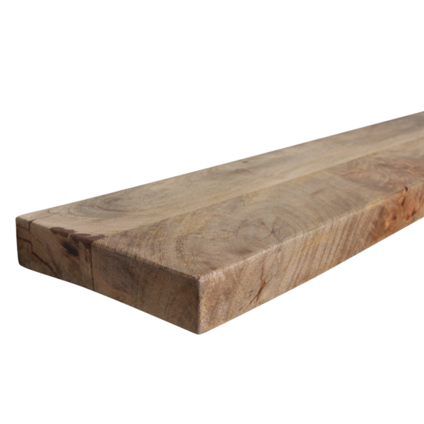 Zwevende wandplank mangohout Beige - 80 cm