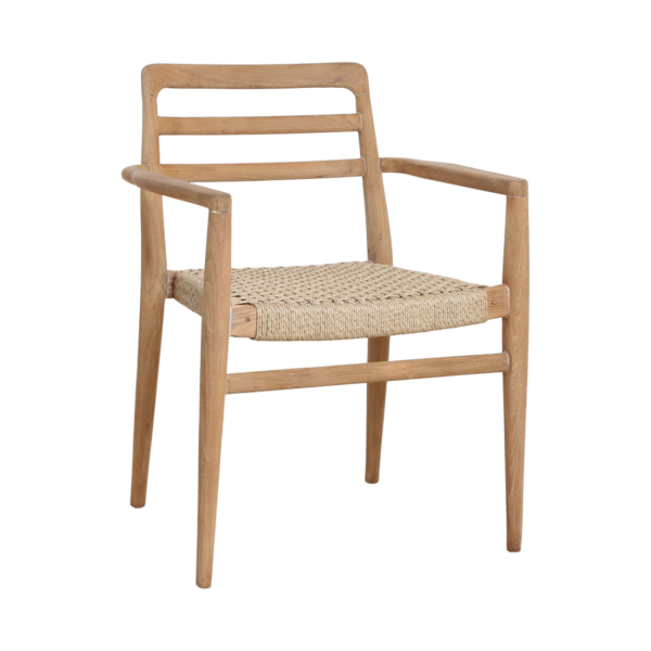 Verano Tuinstoelen met Armleuning Teakhout Naturel - (Set van 2)