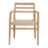Verano Tuinstoelen met Armleuning Teakhout Naturel - (Set van 2)
