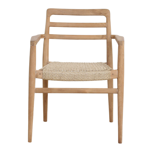 Verano Tuinstoelen met Armleuning Teakhout Naturel - (Set van 2)