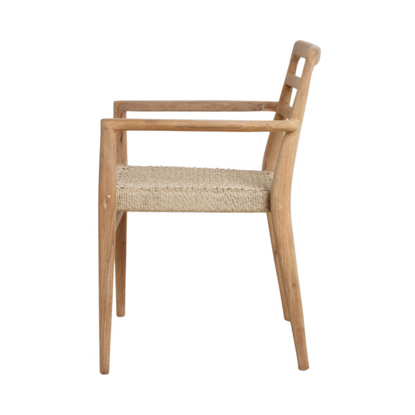 Verano Tuinstoelen met Armleuning Teakhout Naturel - (Set van 2)