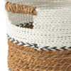 Set van 3 manden Laura raffia wit/naturel
