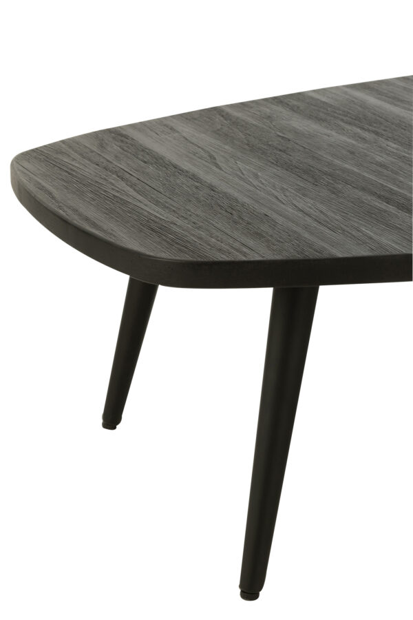 Zwarte salontafel gerecycled hout