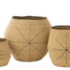 Set van 3 Manden Lio Seagrass, naturel/zwart