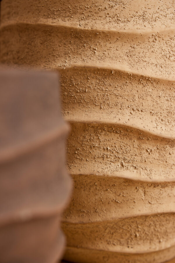 Bloempot Waves Beige Medium Outdoor