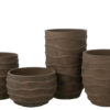 Bloempot Waves donkerbruin XL Outdoor