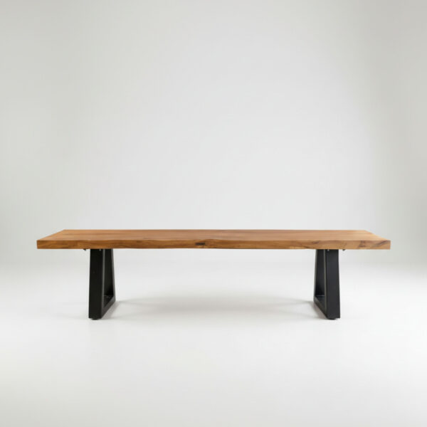 Bank met ijzeren poten - naturel - 280cm