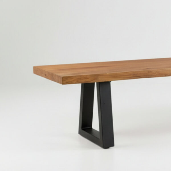 Bank met ijzeren poten - naturel - 280cm