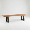 Bank met ijzeren poten - naturel - 280cm
