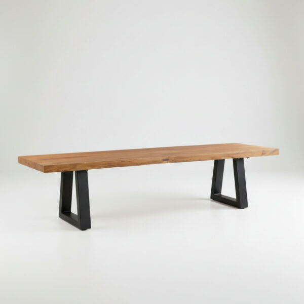 Bank met ijzeren poten - naturel - 280cm