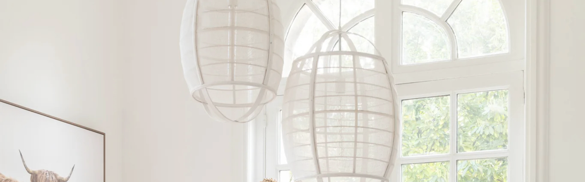 Verlichting Omslag Vloerlamp Kokospalm Rotan