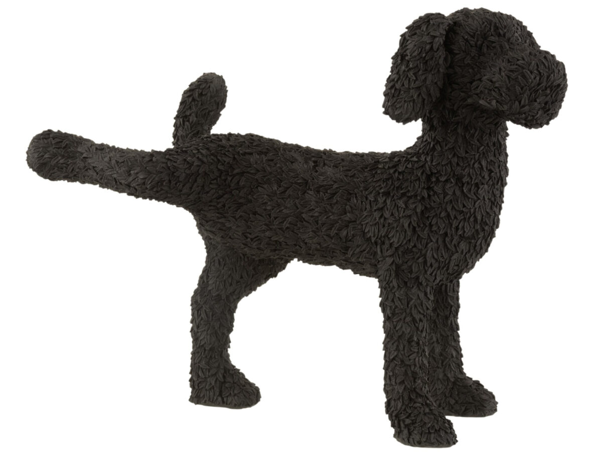 Zwarte Decoratieve Hond Max Polyresine