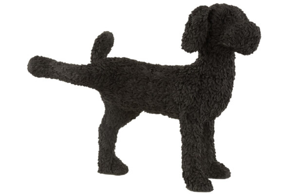 Zwarte Decoratieve Hond Max Polyresine