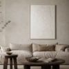 Abstract Schilderij met Gips structuur | 120 x 90 cm