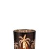 21803-2 Waxinelichthouder Palmbomen Bruin M