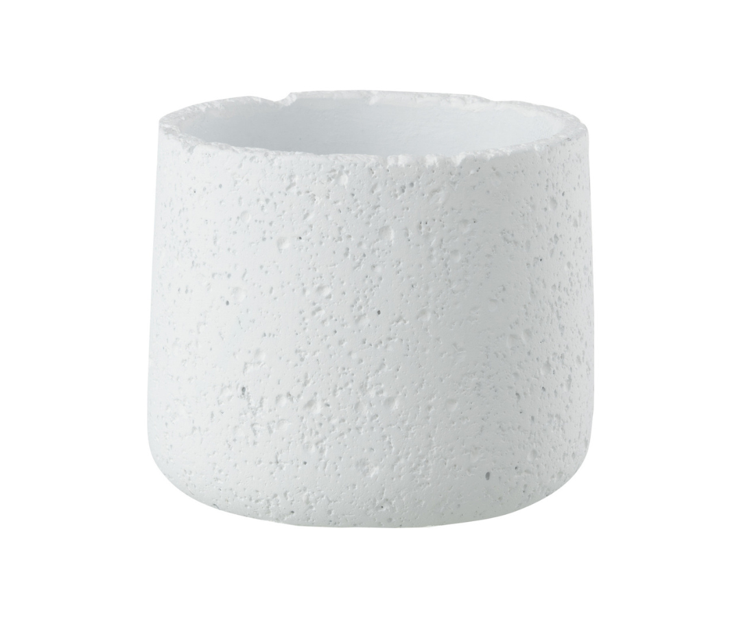 Bloempot Potine Cement Wit S