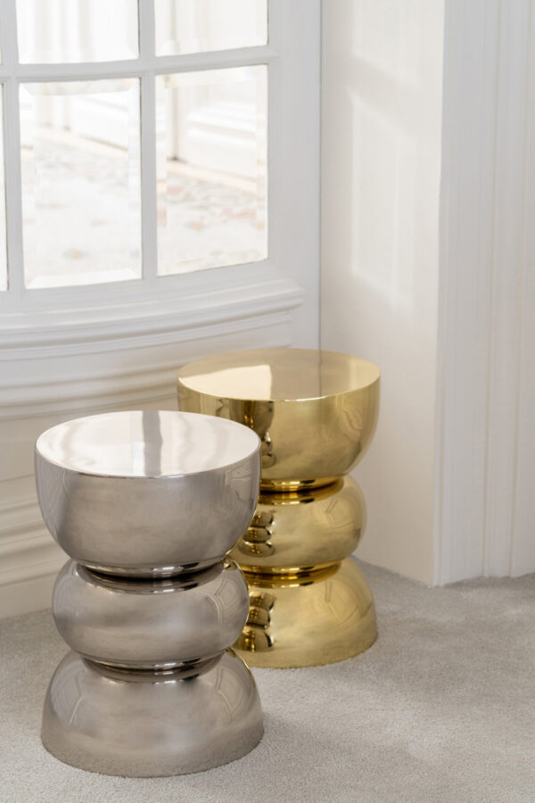 Bijzettafel Lise - Glanzend Chrome Goud | J-line